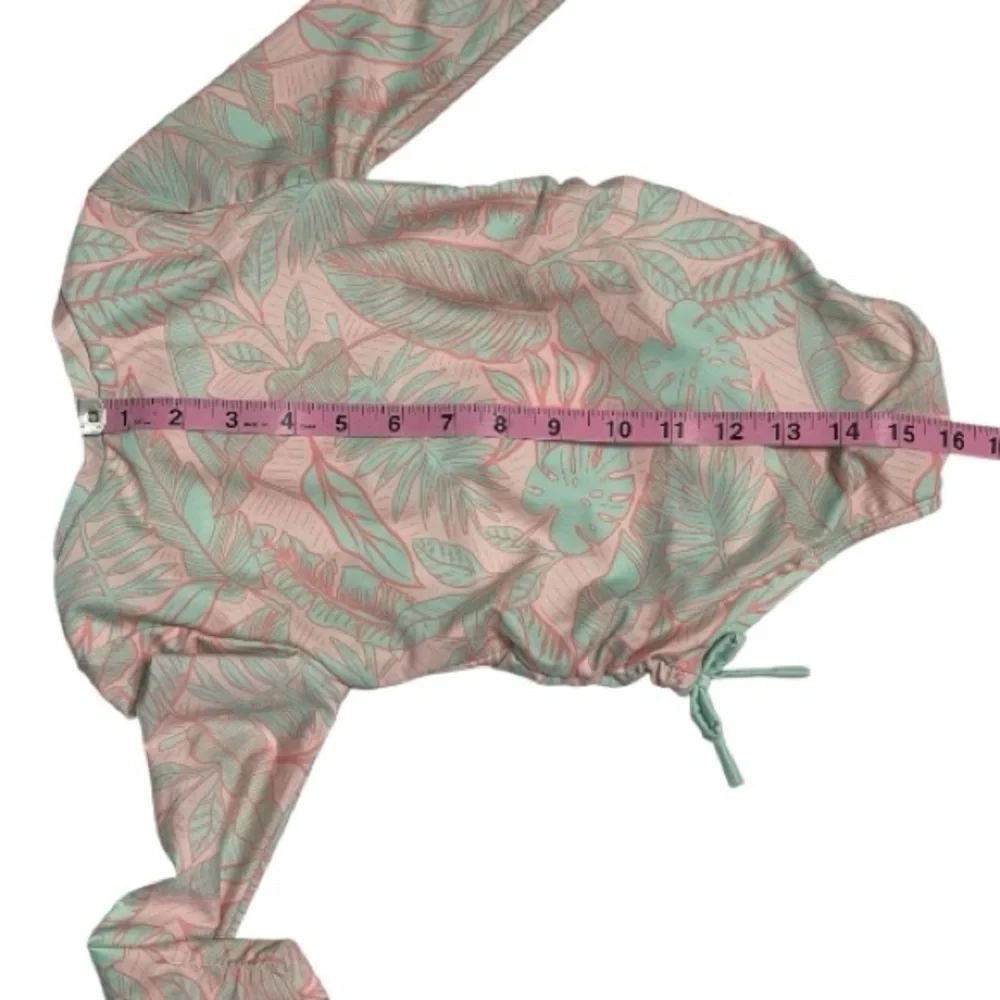 Cat & Jack Pink and Green Girls Swim Rashguard
